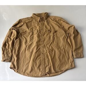 Vintage Carhartt Shirt Mens 2XL Button Down Workwear 90s Y2K COTTON